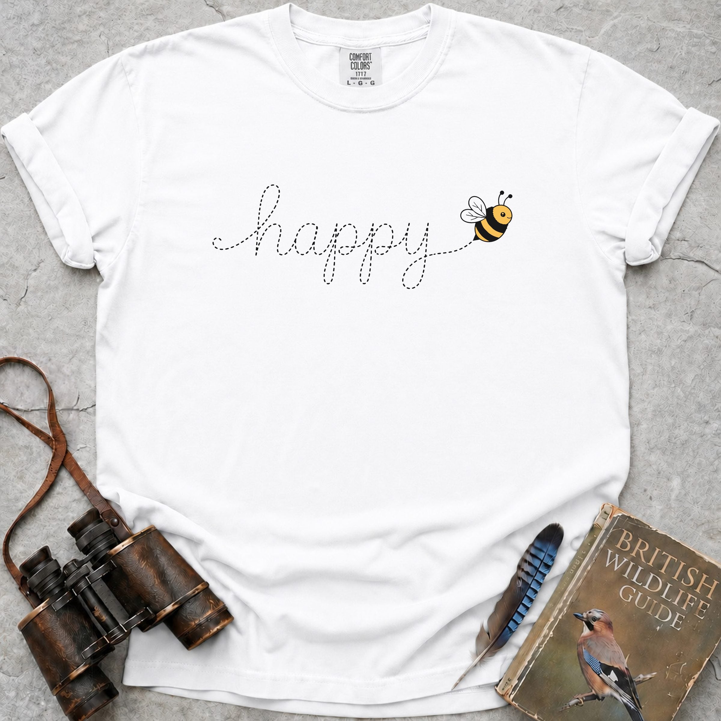 Happy Bee — white