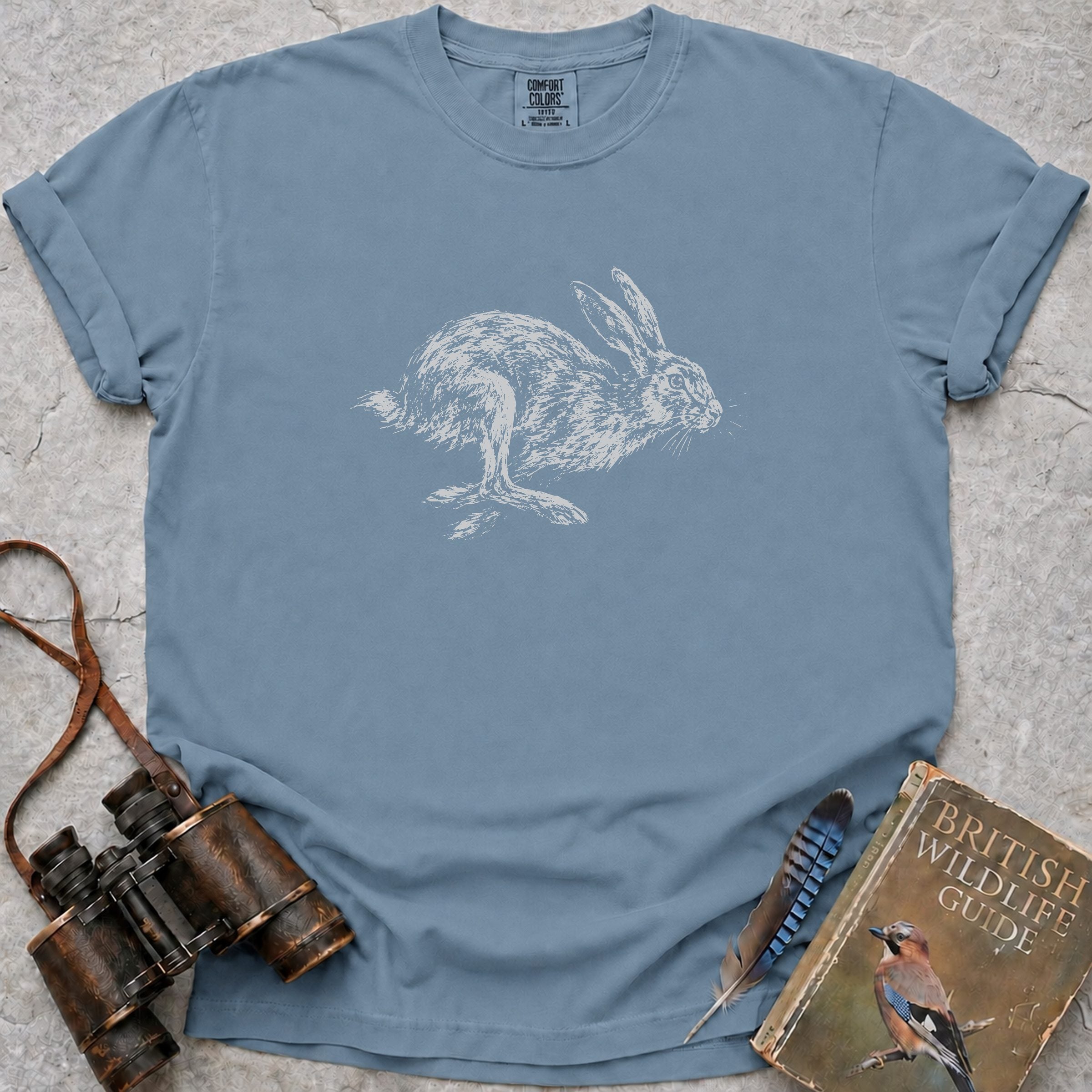 Hare Chase T-Shirt — ice blue