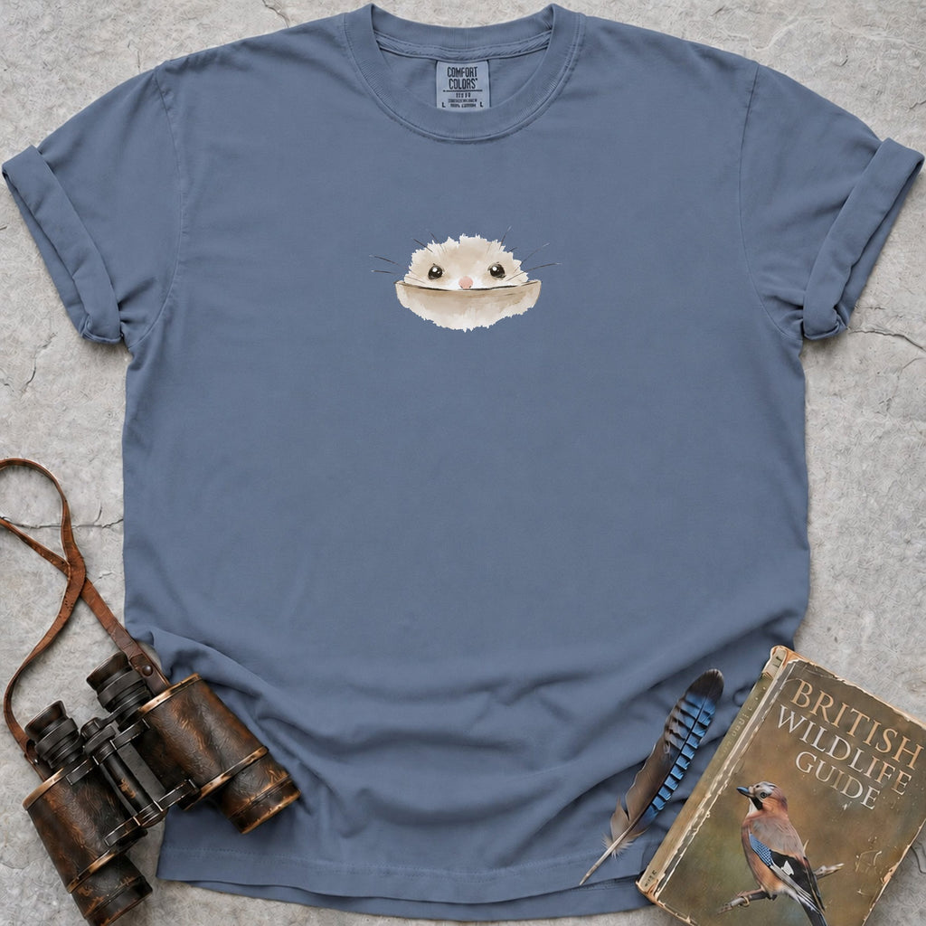 Hazelnut Peeping Dormouse T-Shirt — blue jean