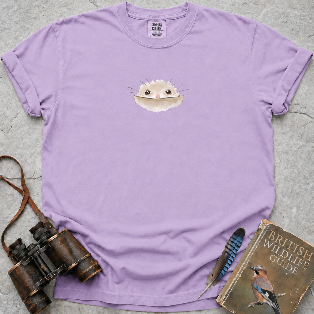 Hazelnut Peeping Dormouse T-Shirt — orchid