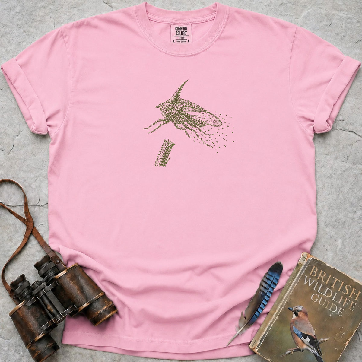 Horned Treehopper In Motion T-Shirt — blossom