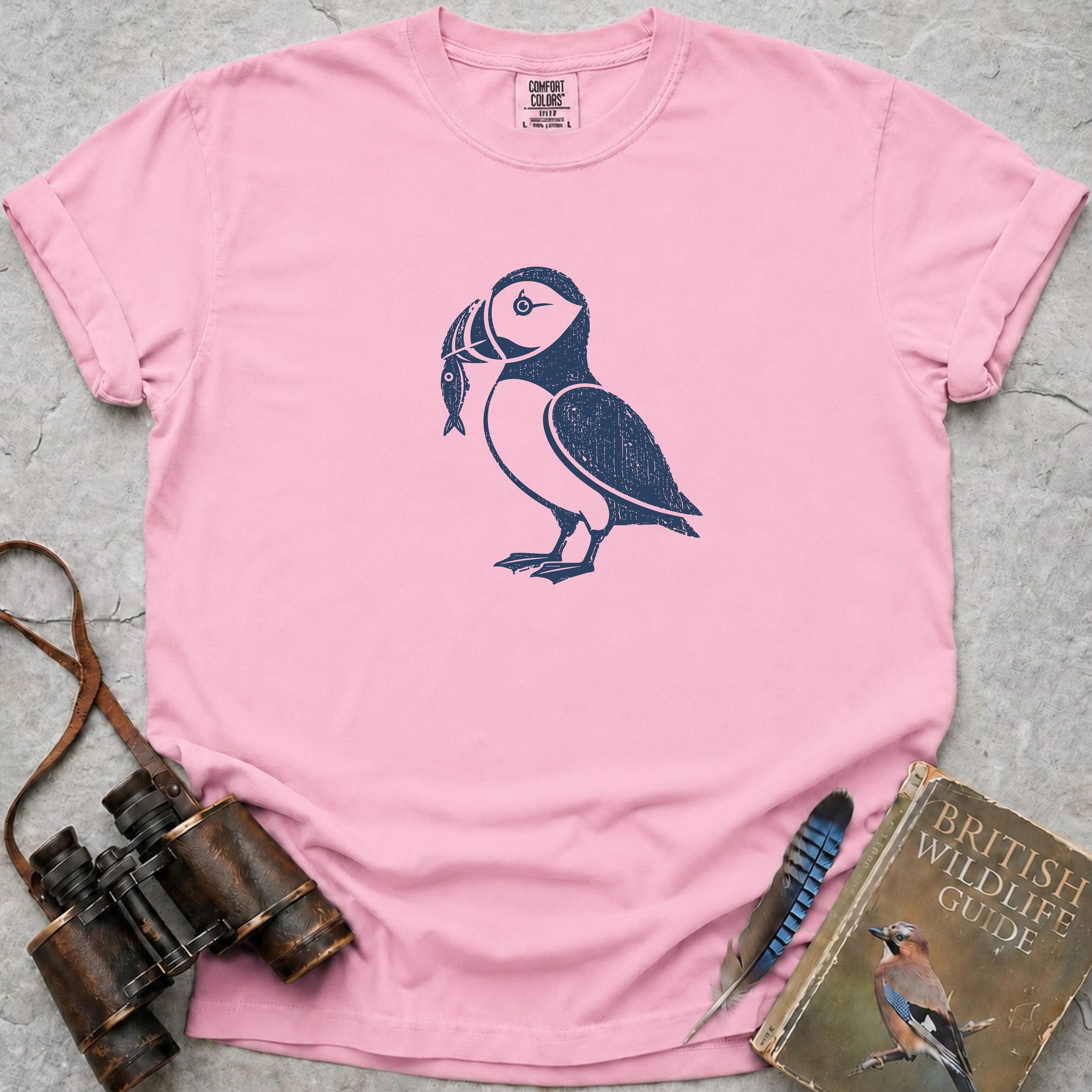 Hungry Puffin T-Shirt — blossom