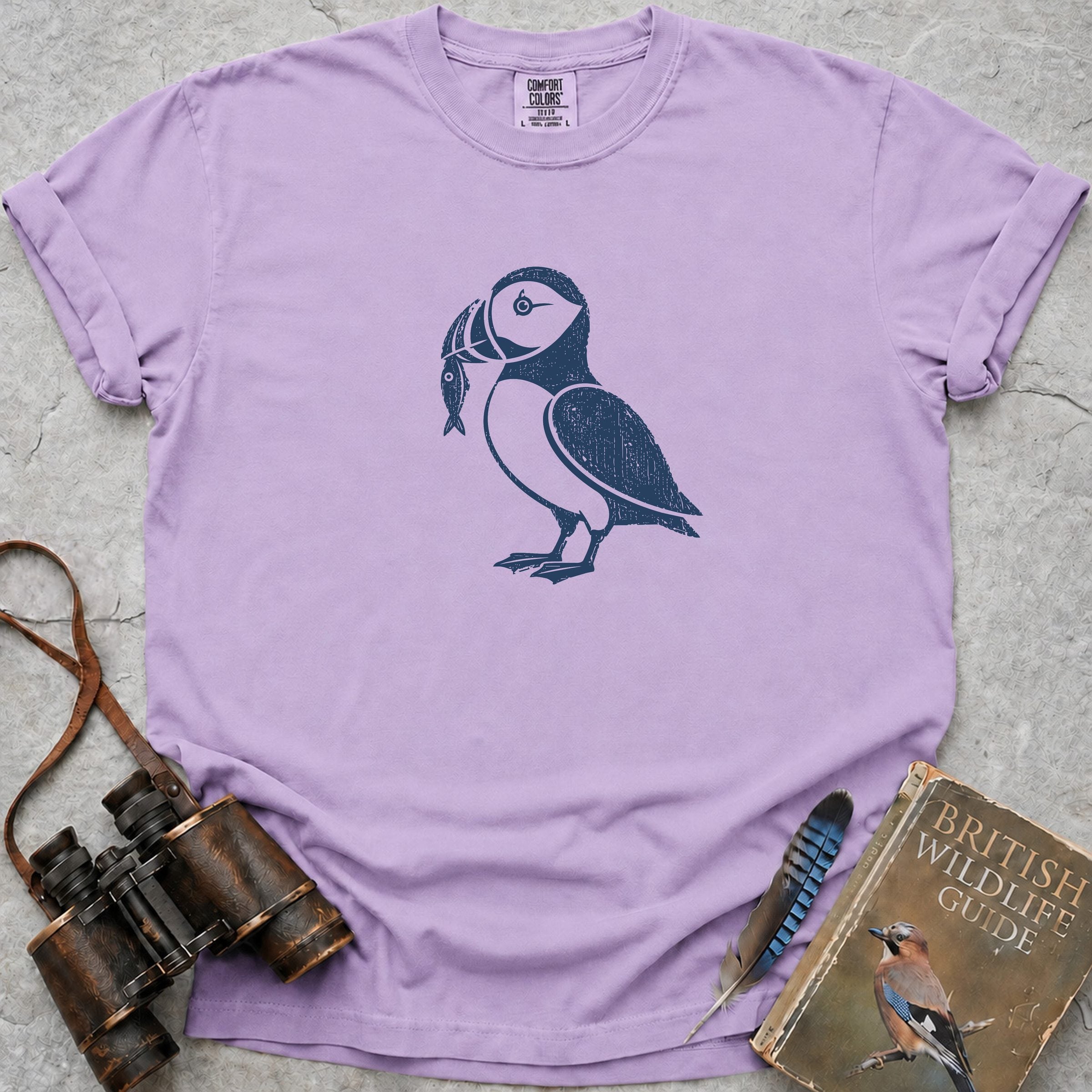 Hungry Puffin T-Shirt — orchid