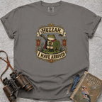 Huzzah, I Have Arrived Frog T-Shirt — grey