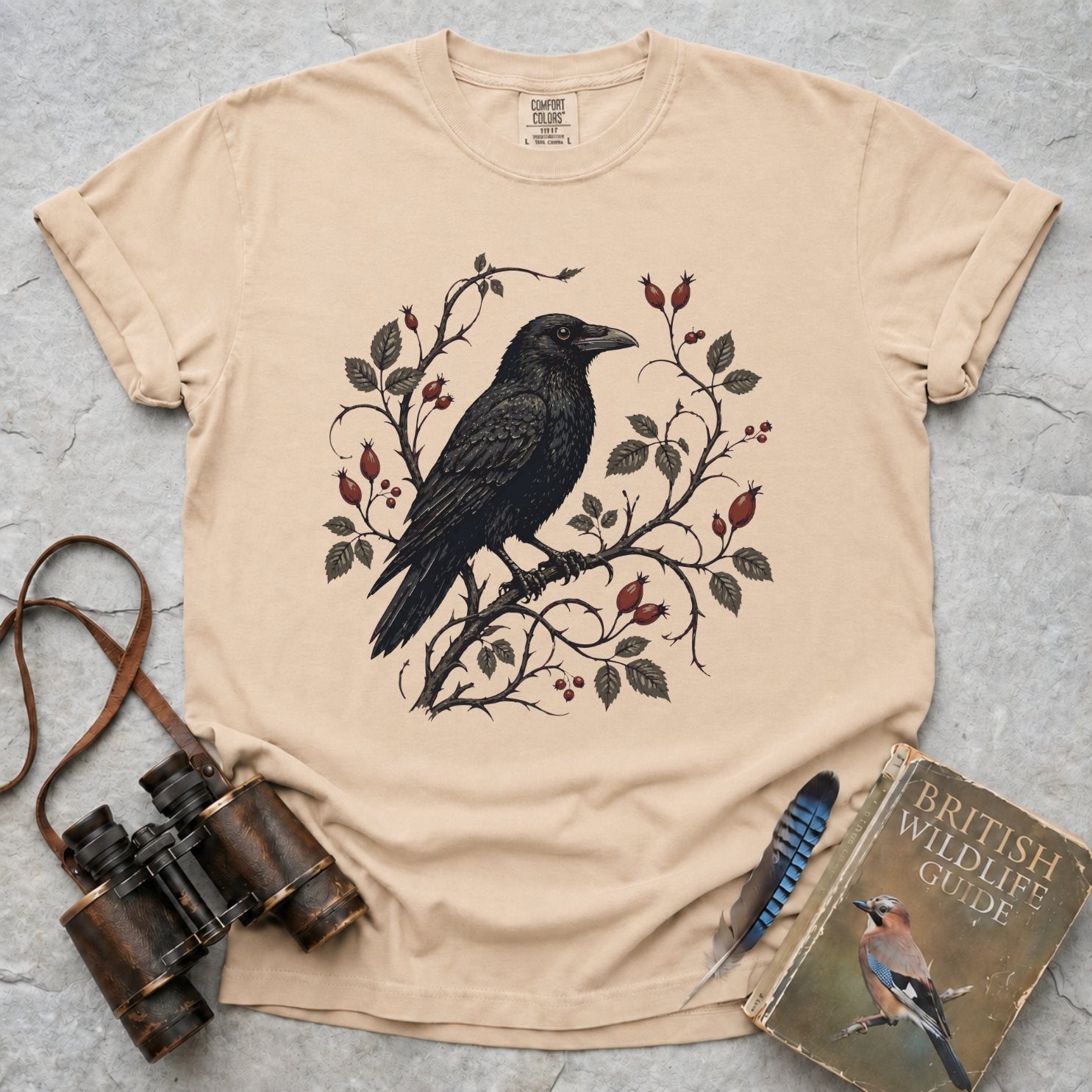 Rosehip Crowned Raven T-Shirt