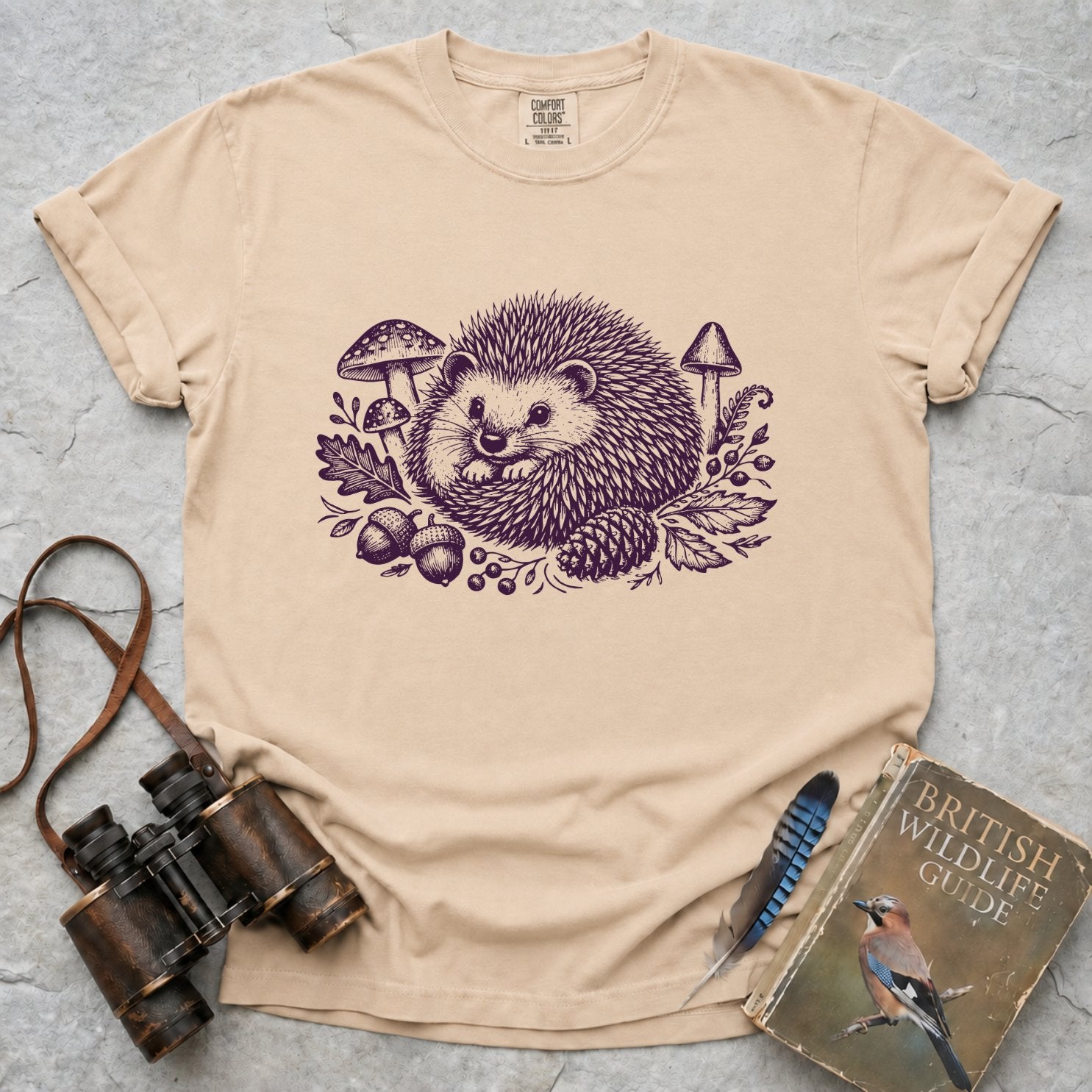 Vintage Woodland Hedgehog T-Shirt