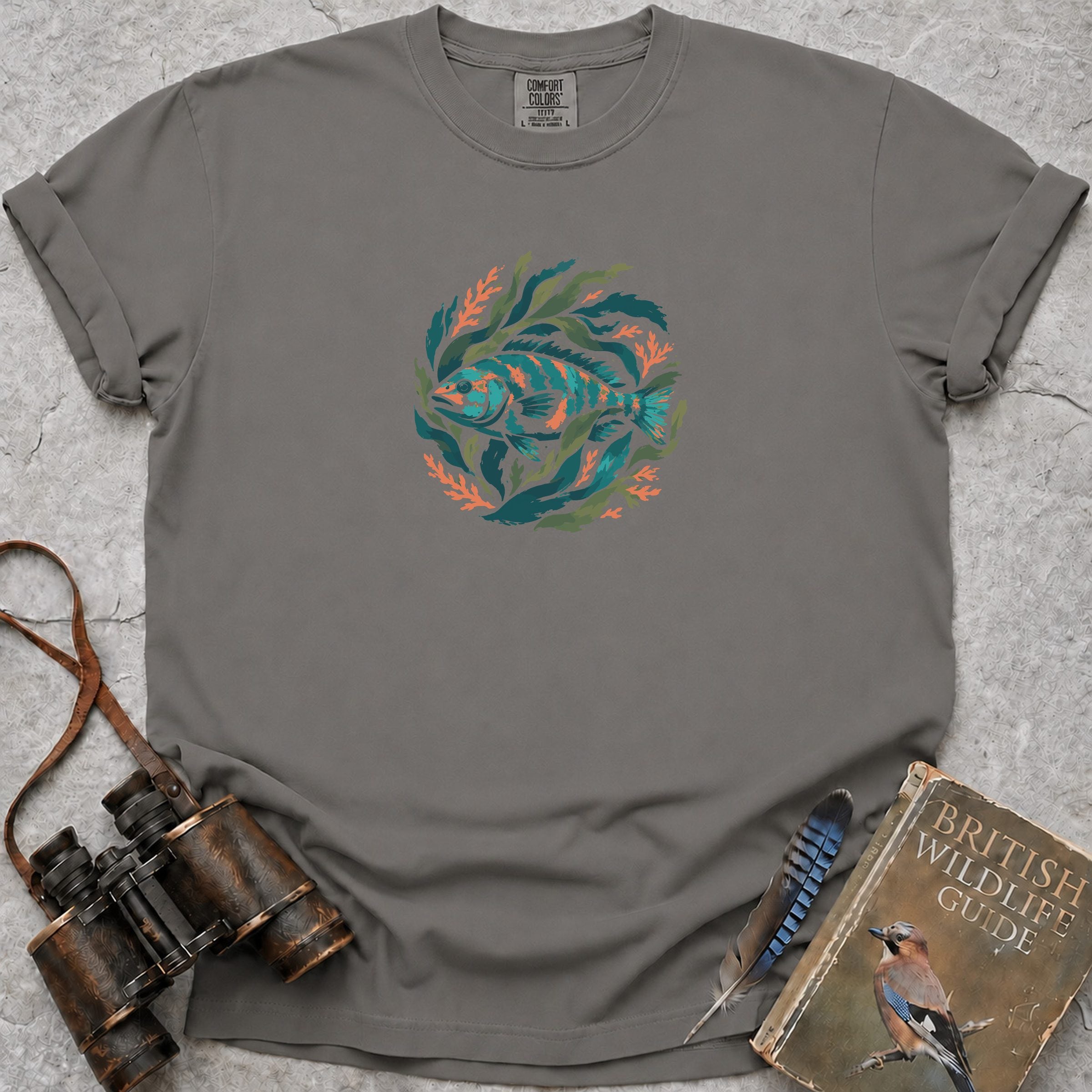 Kelp Cuckoo Wrasse T-Shirt — grey