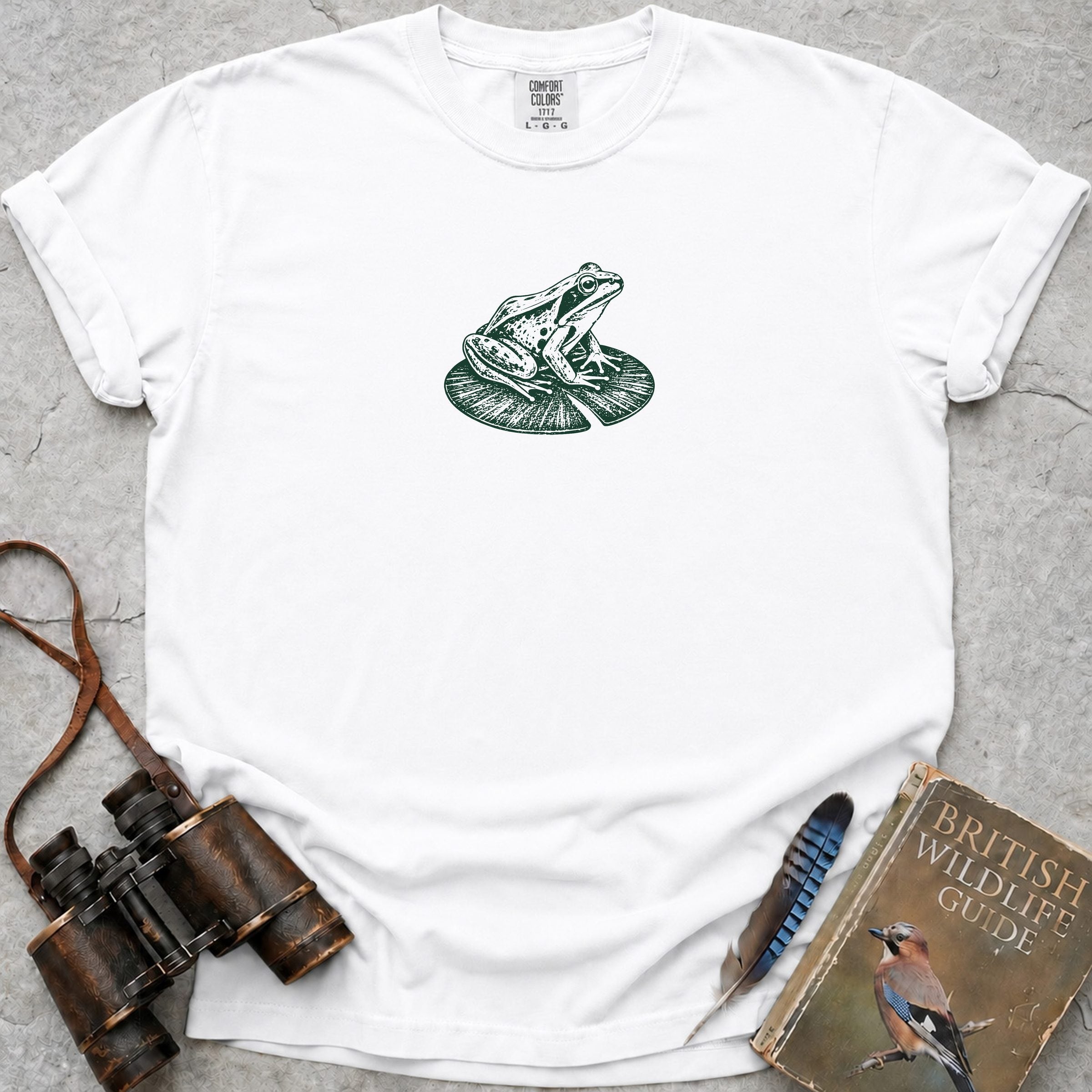 Lilypad Frog T-Shirt — white