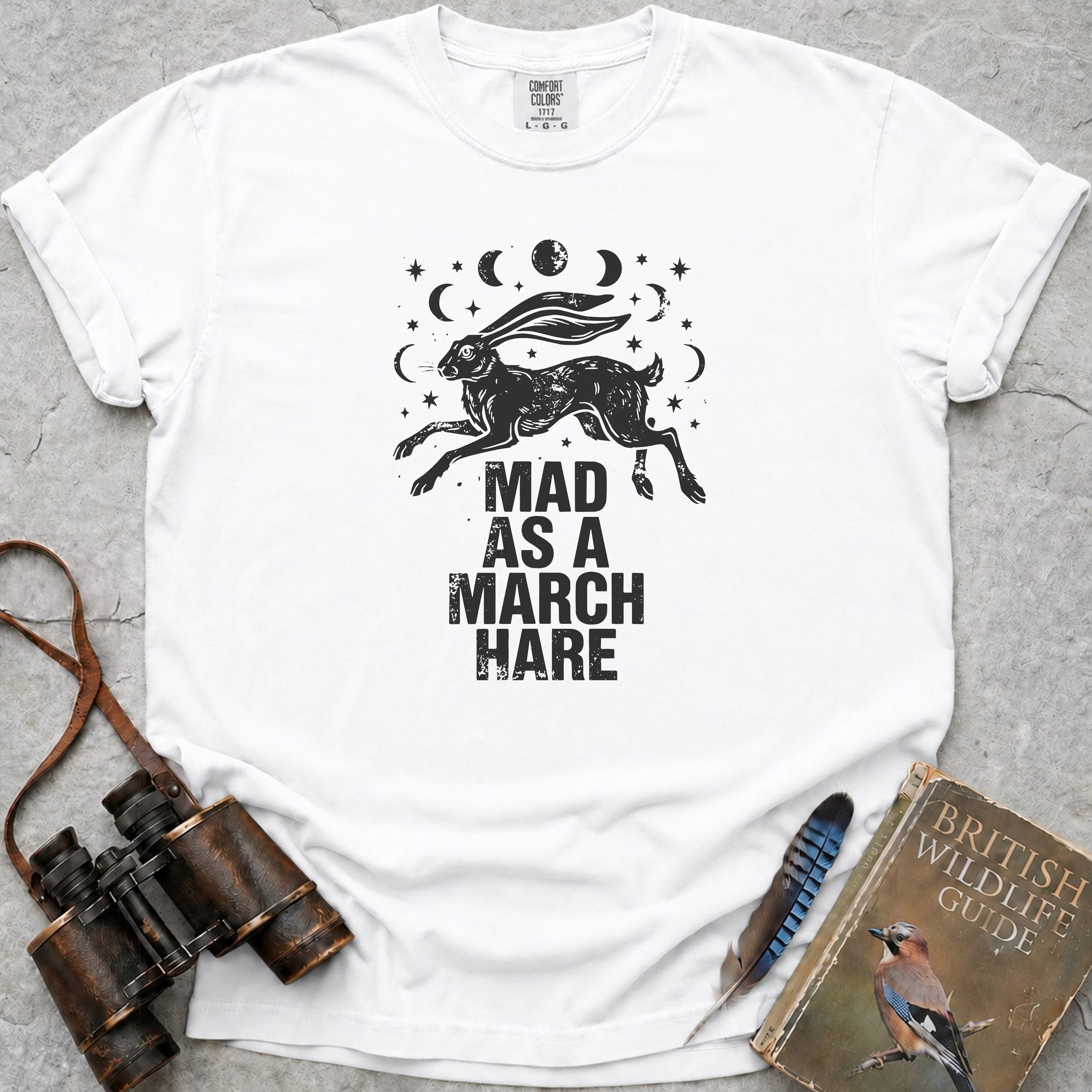 Mad As A March Hare T-Shirt — white