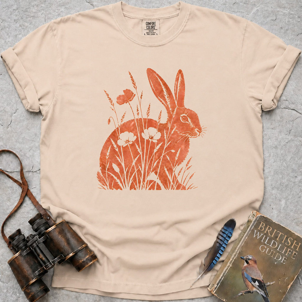 Meadow Hare T-Shirt — ivory