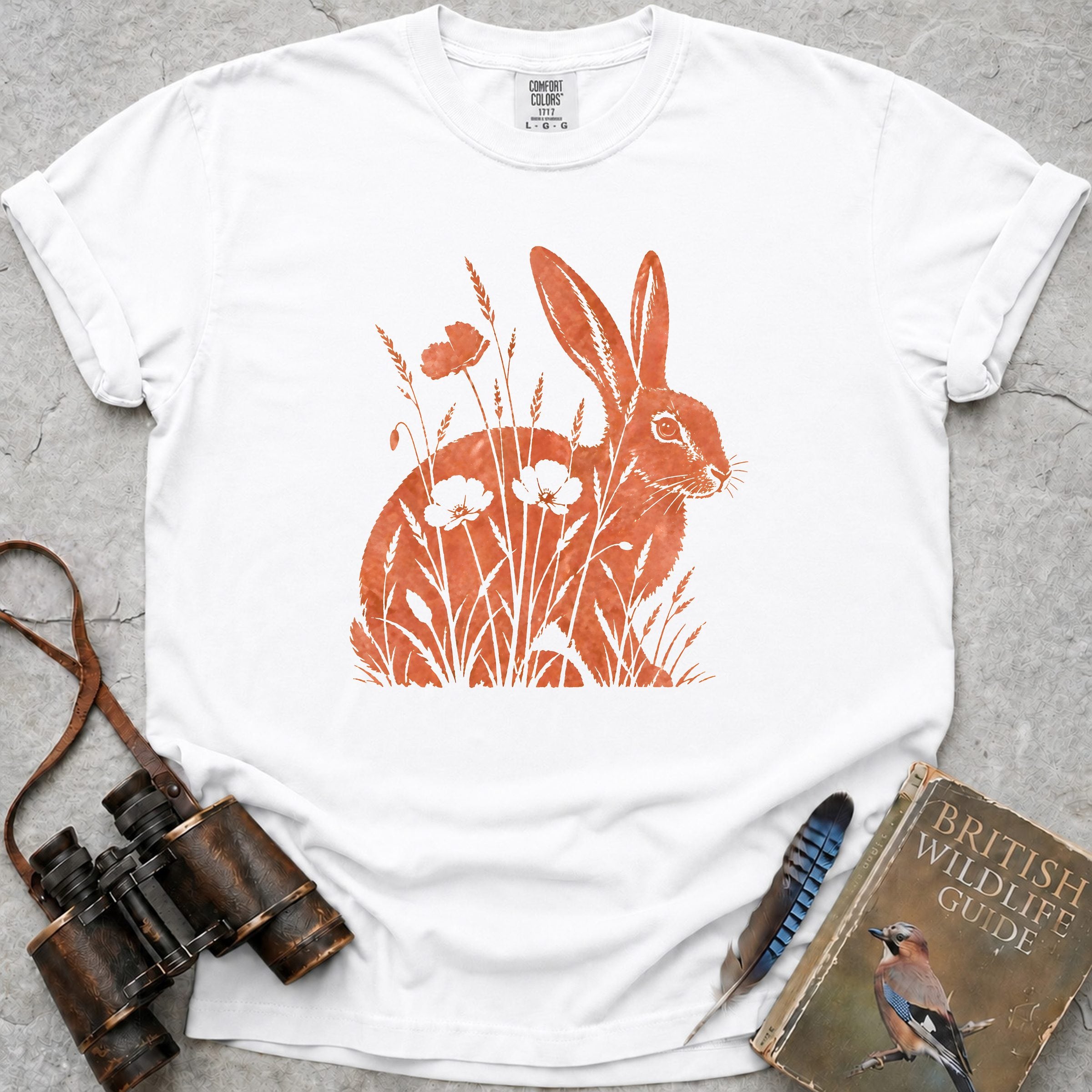 Meadow Hare T-Shirt — white