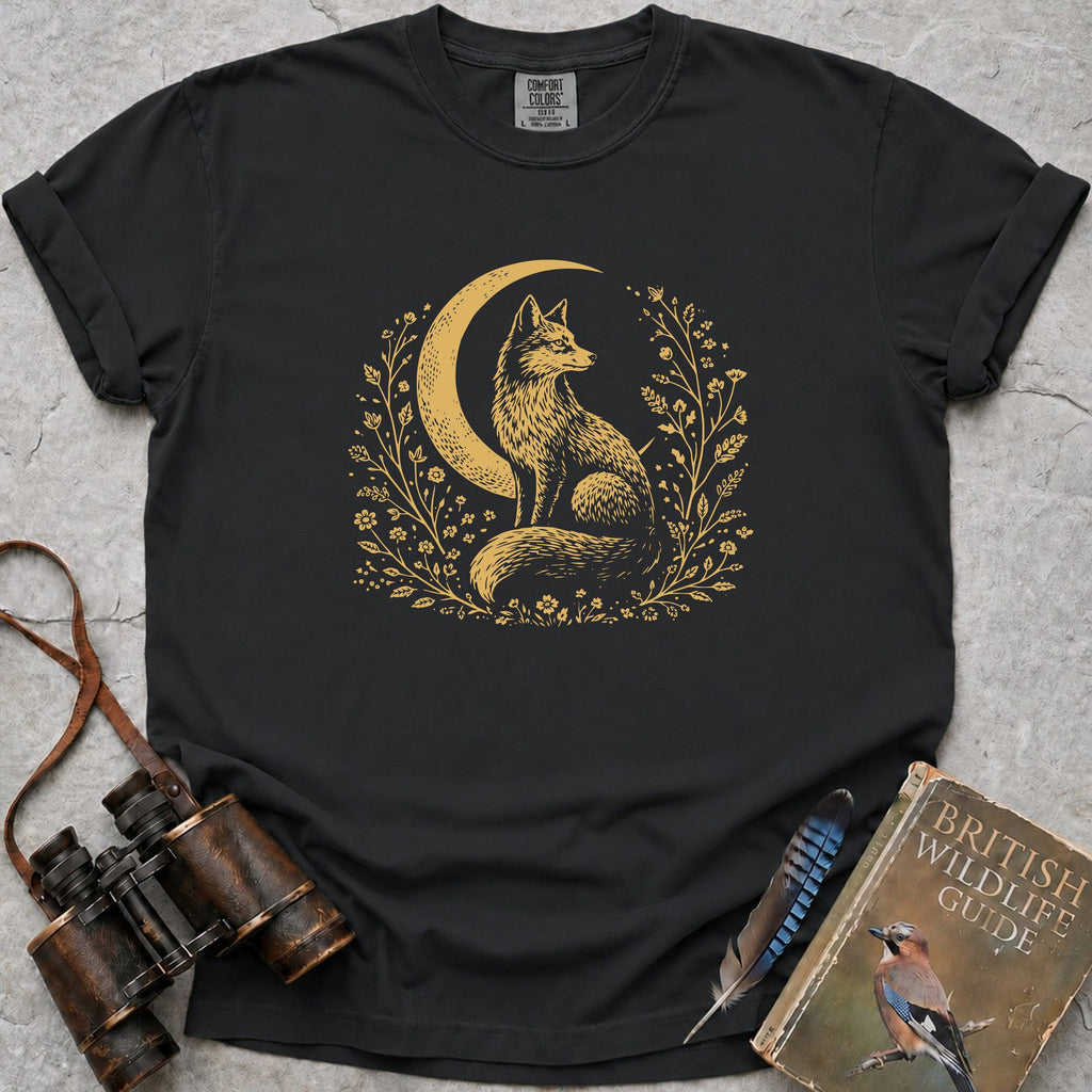 Moonlit Fox T-Shirt — black