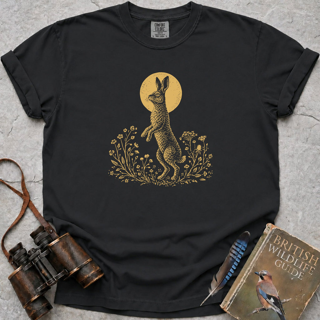 Moonlit Hare T-Shirt — black