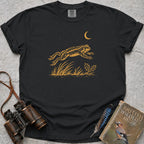 Moonlit Leaping Toad T-Shirt — black