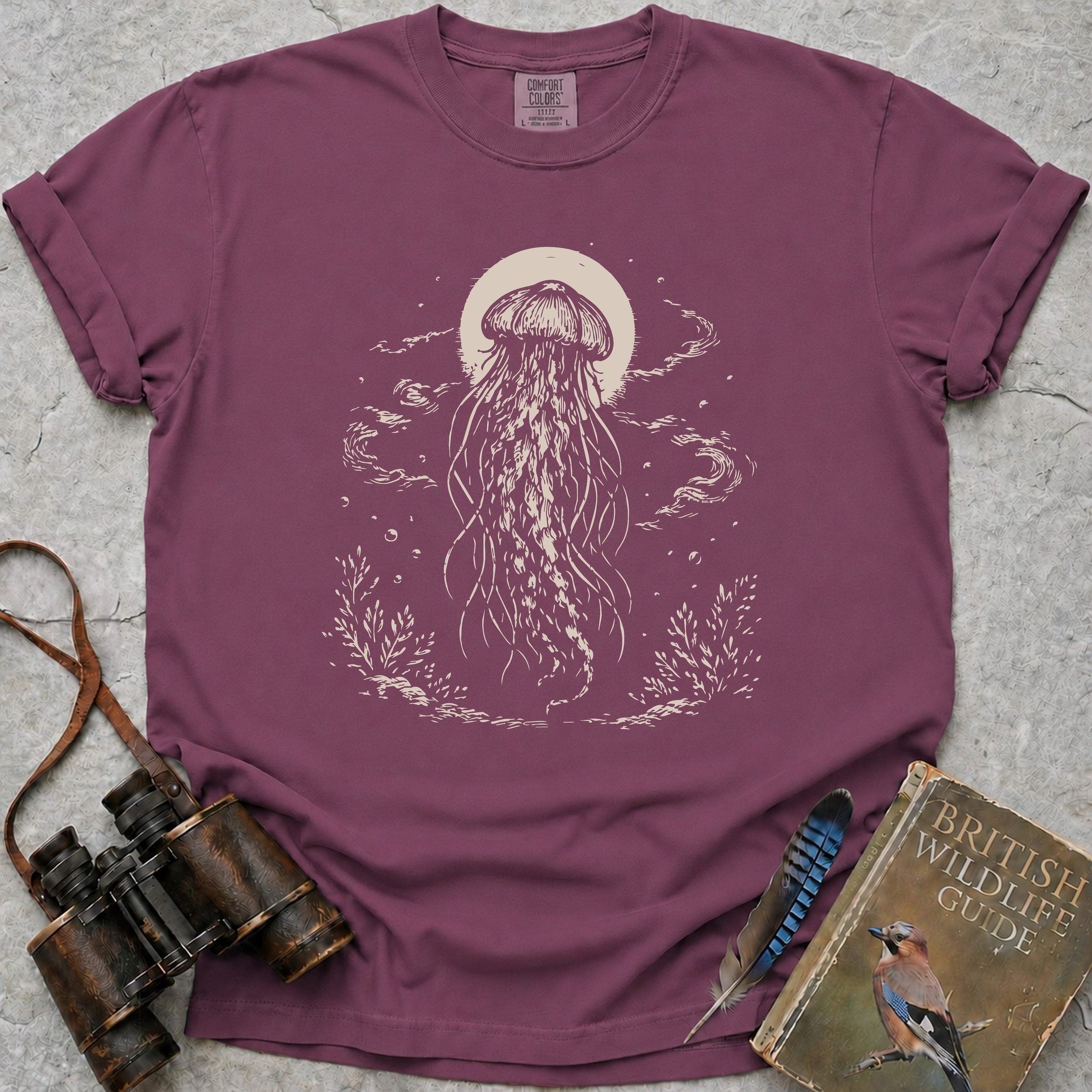 Moonlit Lion's Mane T-Shirt — berry