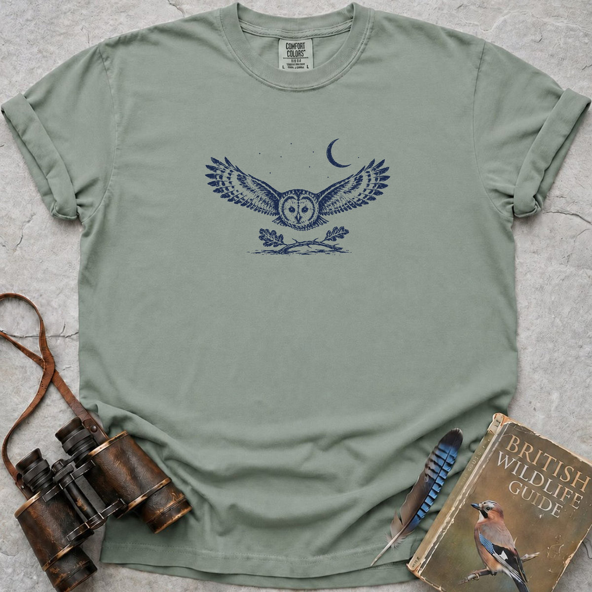 Moonlit Owl Swoop T-Shirt — bay
