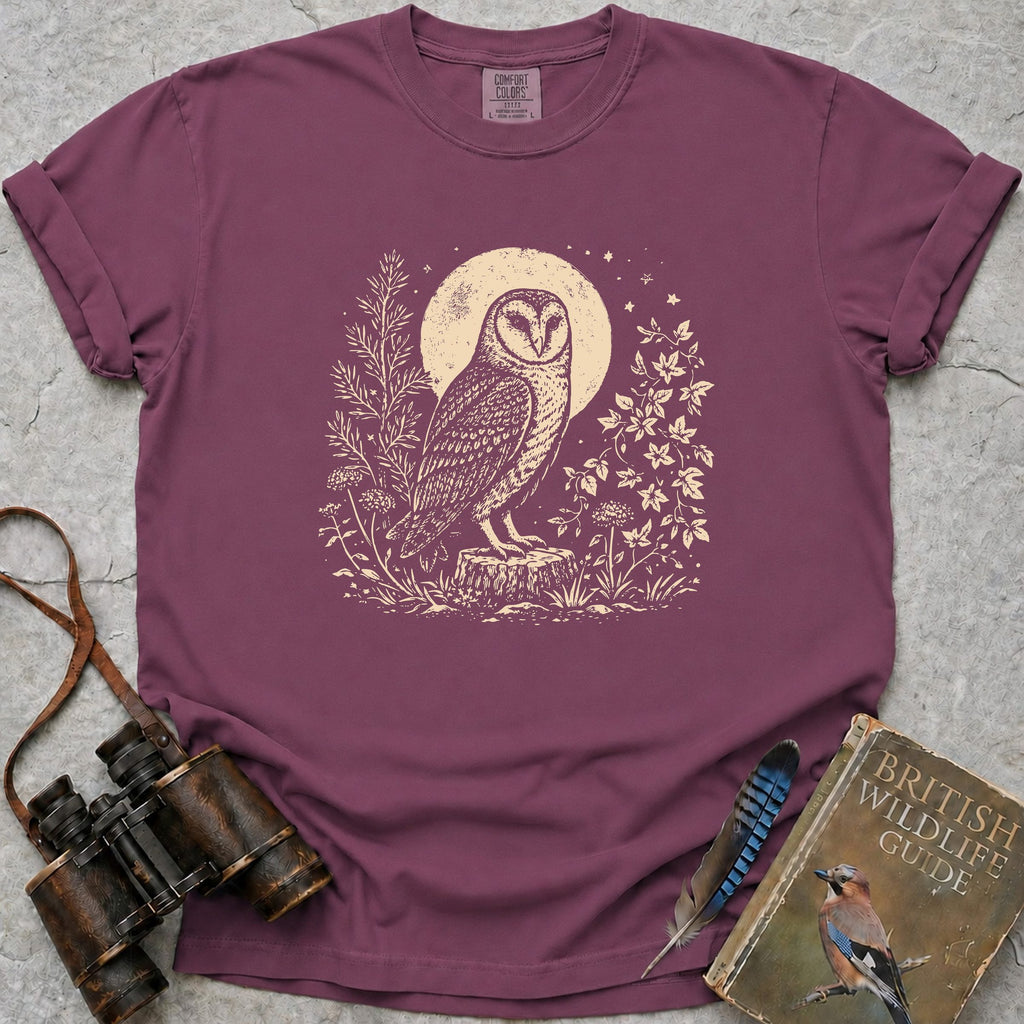 Moonlit Owl T-Shirt — berry
