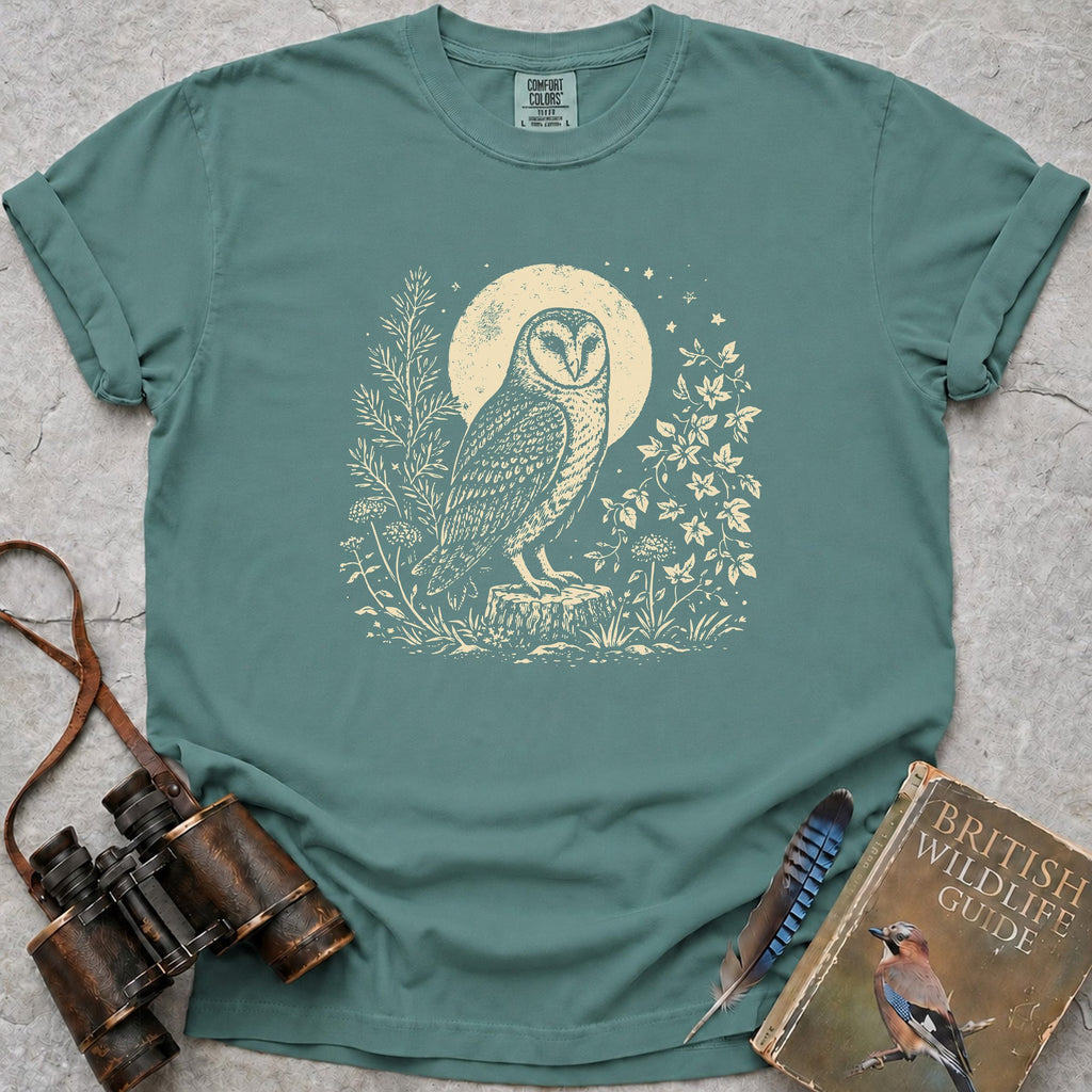 Moonlit Owl T-Shirt — seafoam