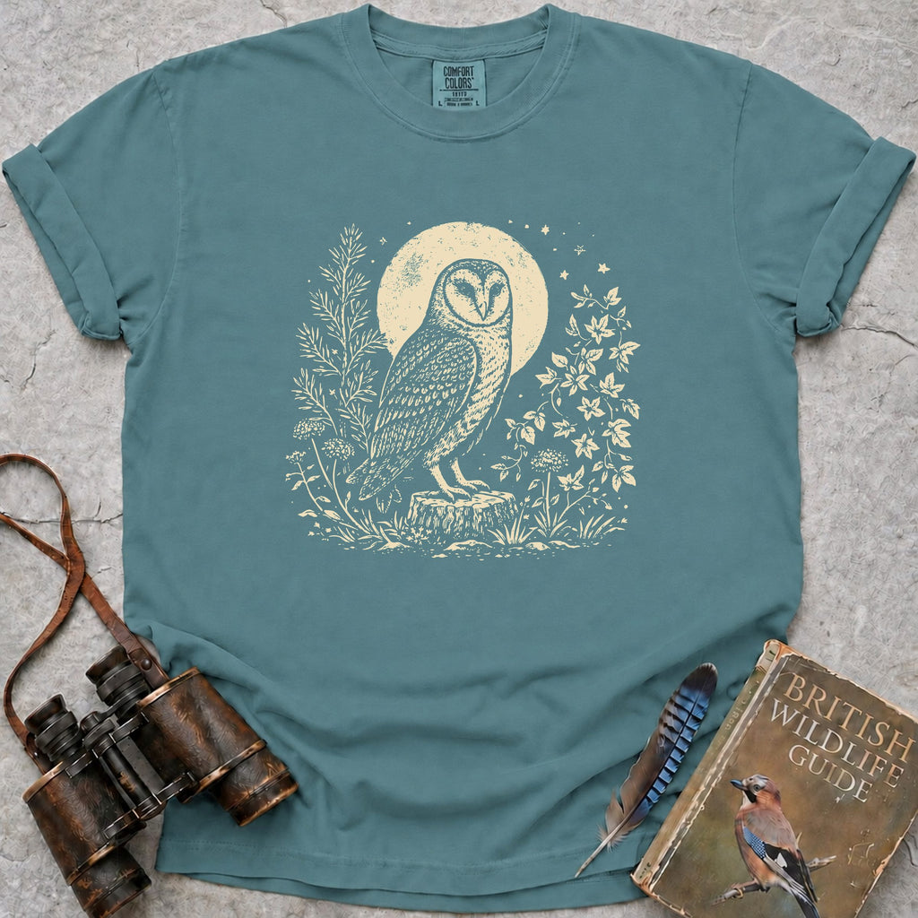 Moonlit Owl T-Shirt — seafoam