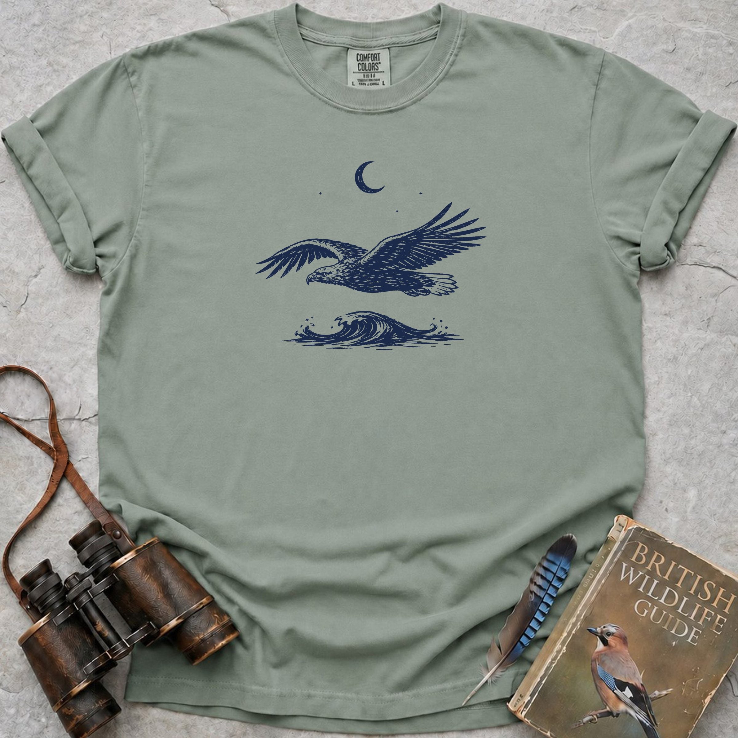 Moonlit White Tailed Eagle T-Shirt — bay