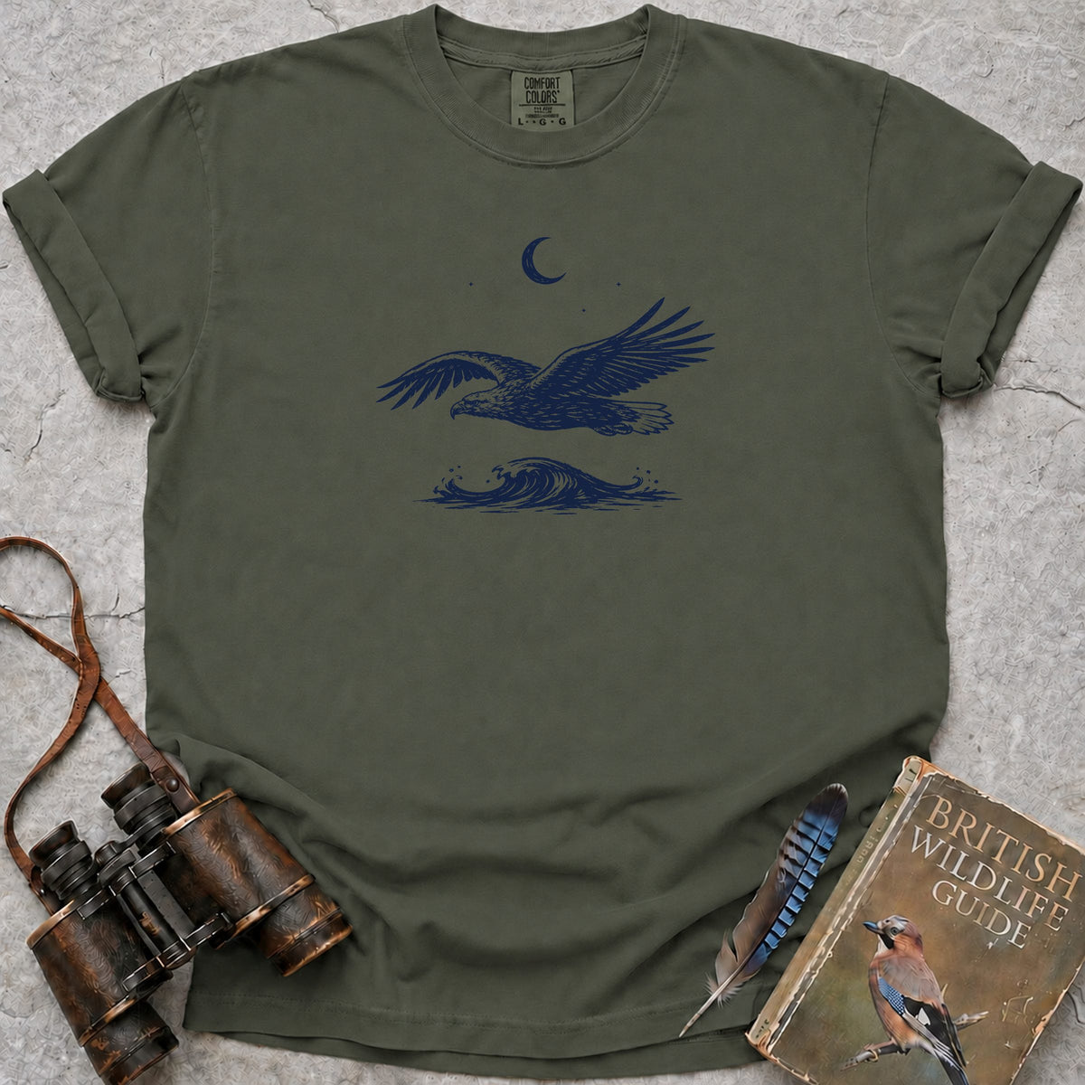 moonlit-white-tailed-eagle — moss