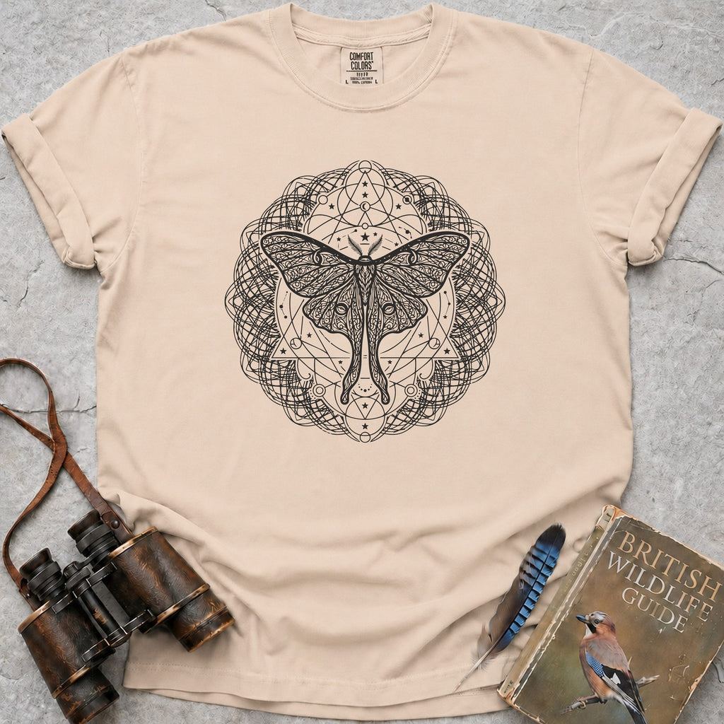 Moth Mandala T-Shirt — ivory