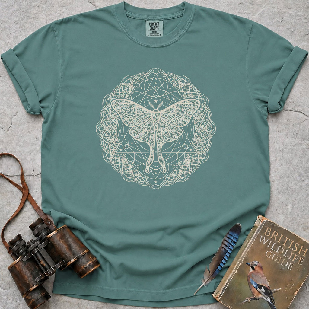 Moth Mandala T-Shirt — seafoam