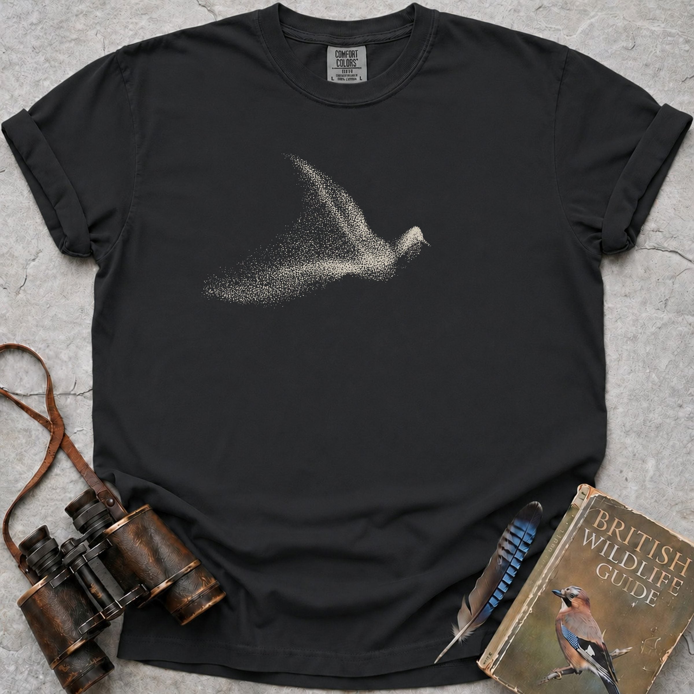 Murmuration Bird T-Shirt — black