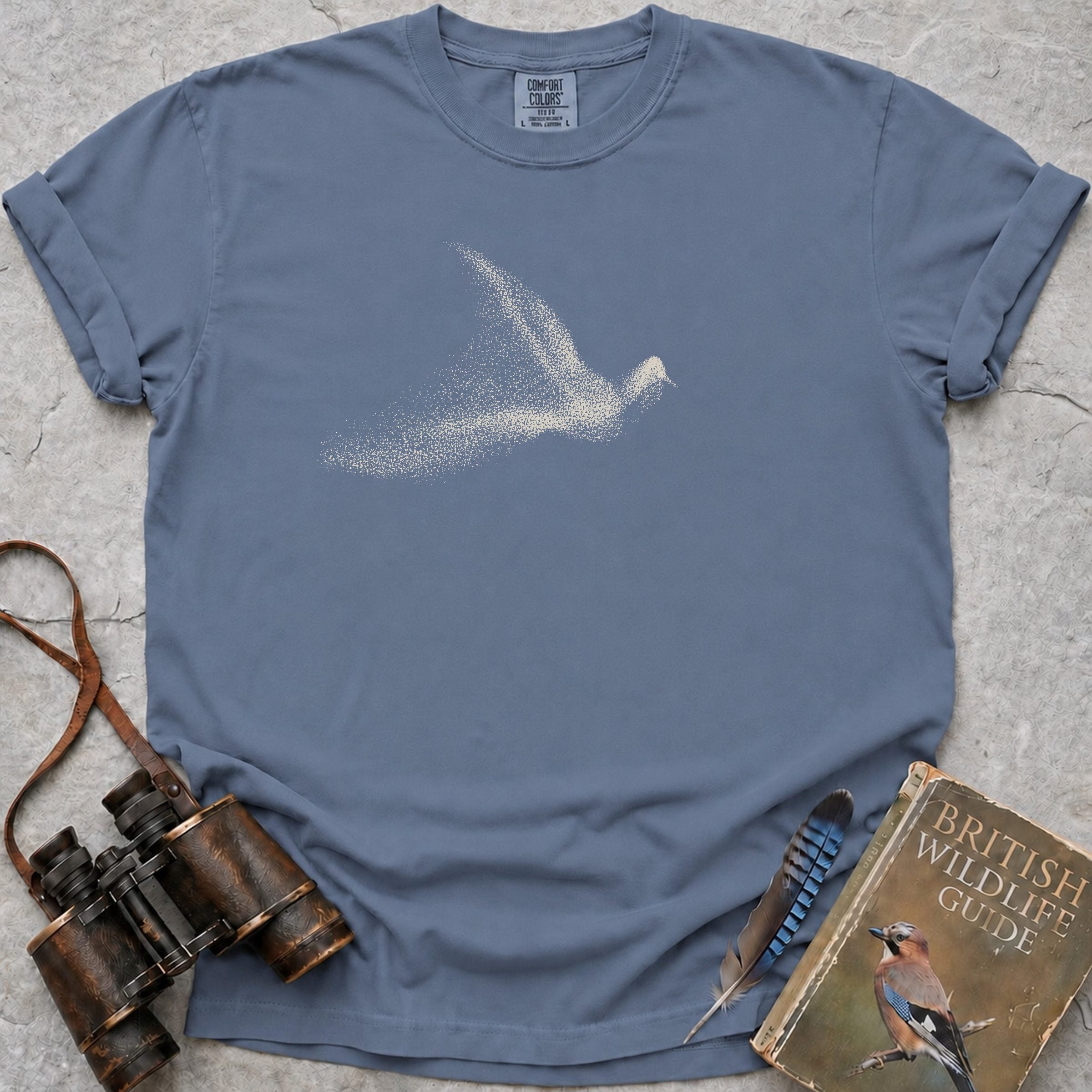 Murmuration Bird T-Shirt — blue jean