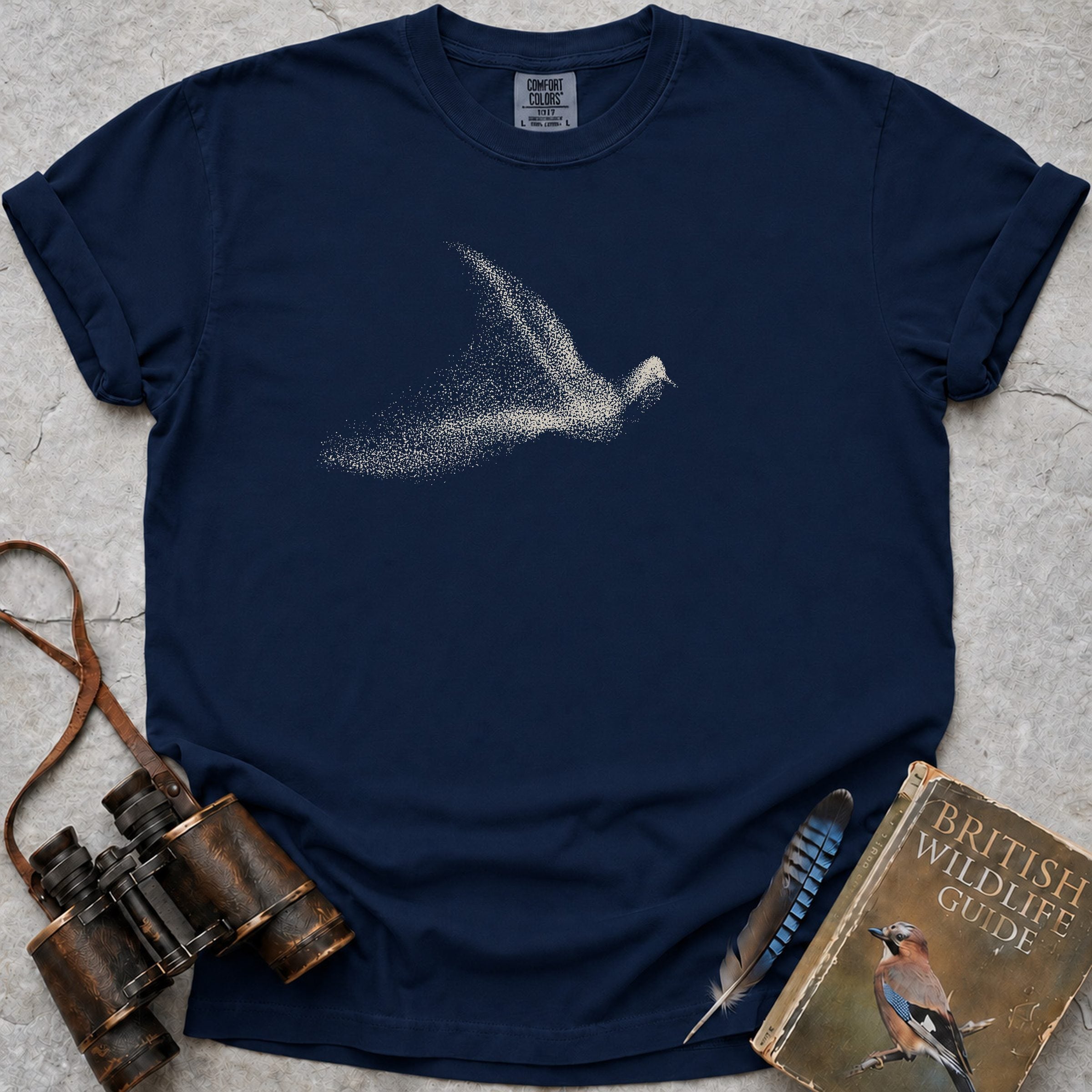 Murmuration Bird T-Shirt — true navy