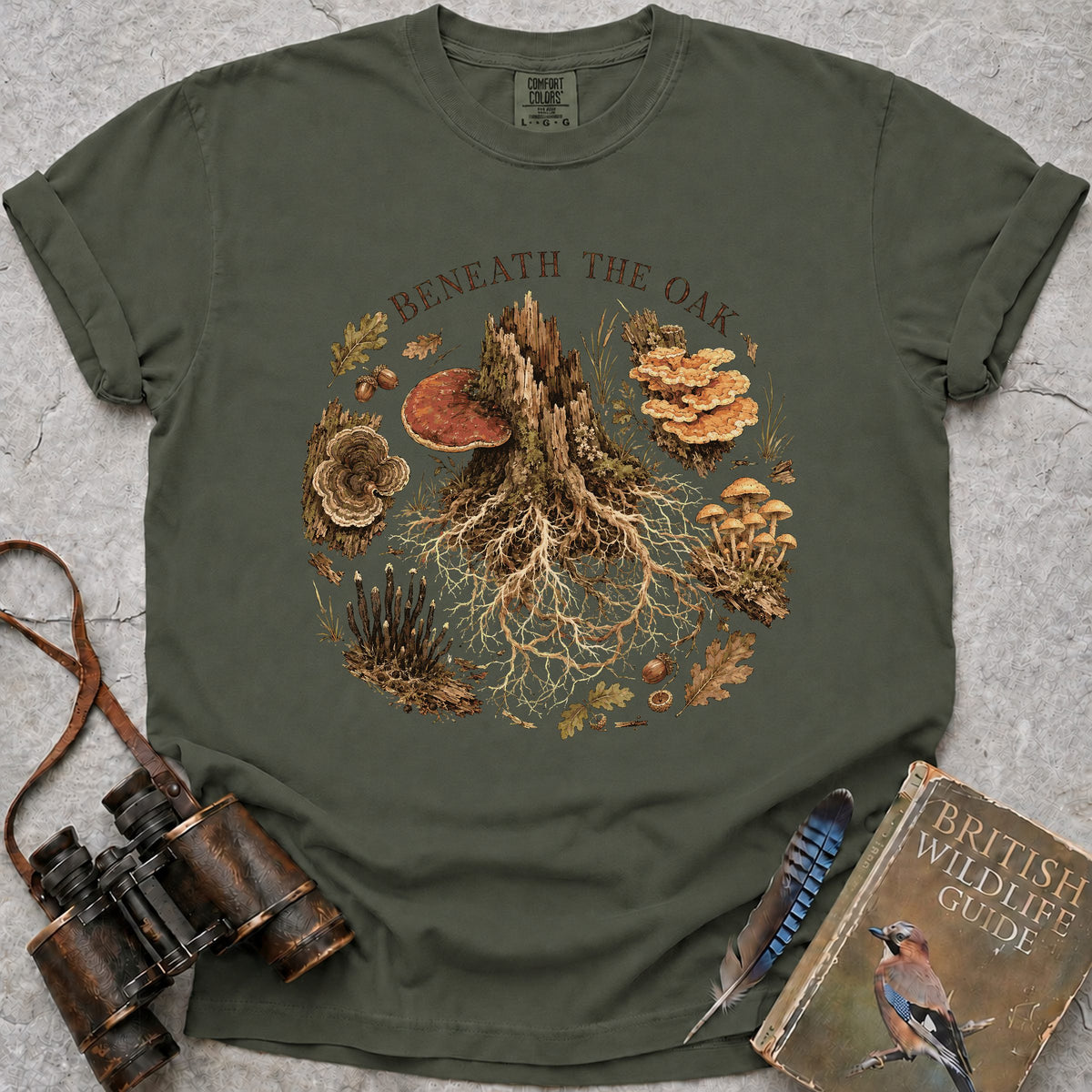 mushrooms-beneath-the-oak — moss