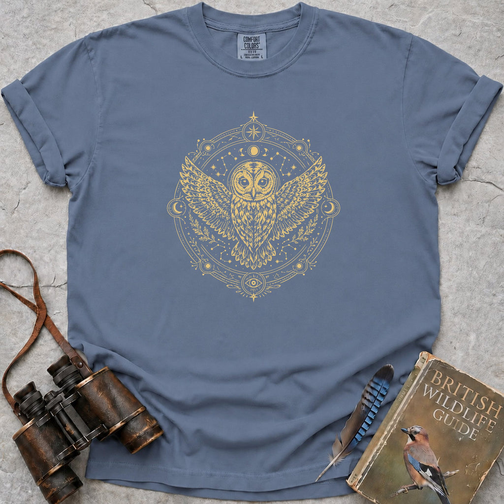 Mystical Owl T-Shirt — blue jean