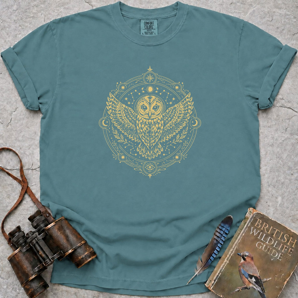Mystical Owl T-Shirt — seafoam