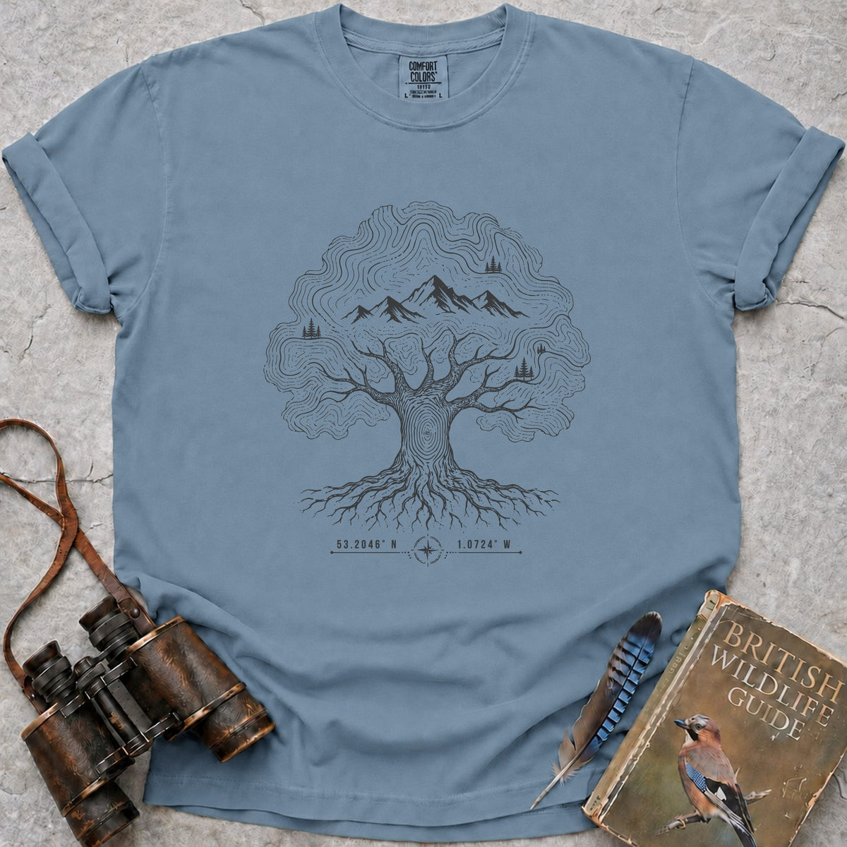 Oak Mountains T-Shirt — ice blue