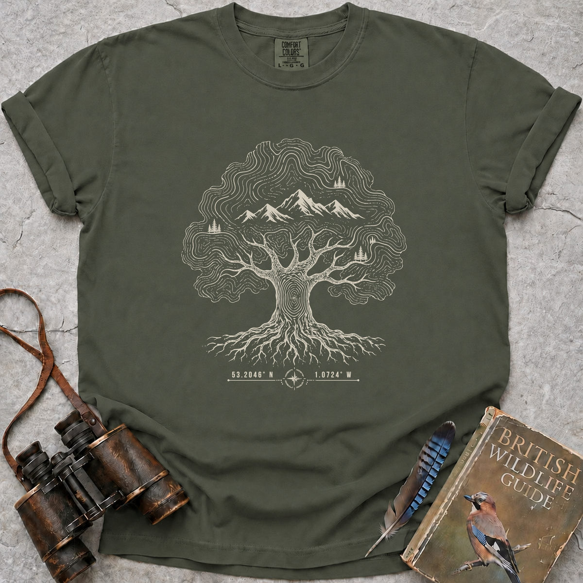 Oak Mountains T-Shirt — moss