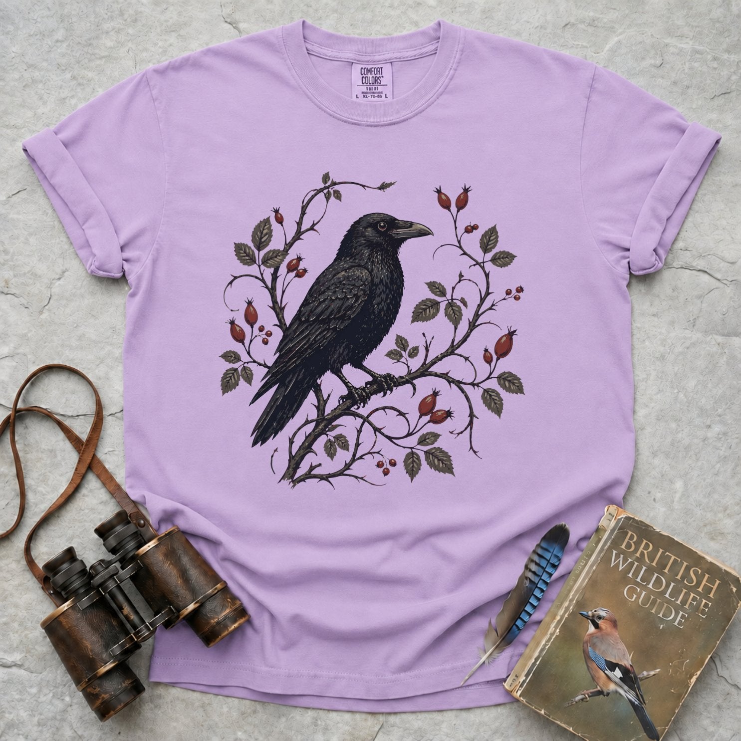 Rosehip Crowned Raven T-Shirt