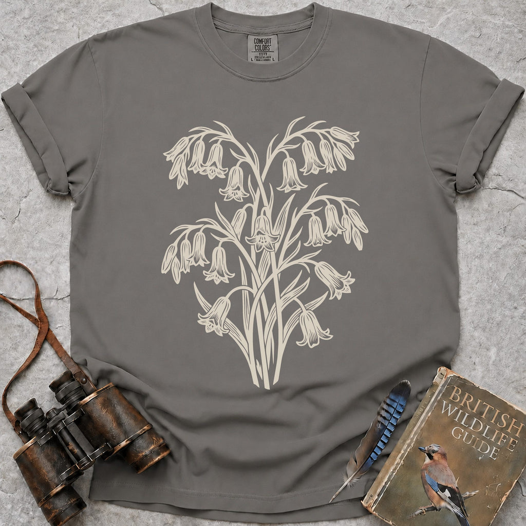 Ornate Bluebells T-Shirt — grey