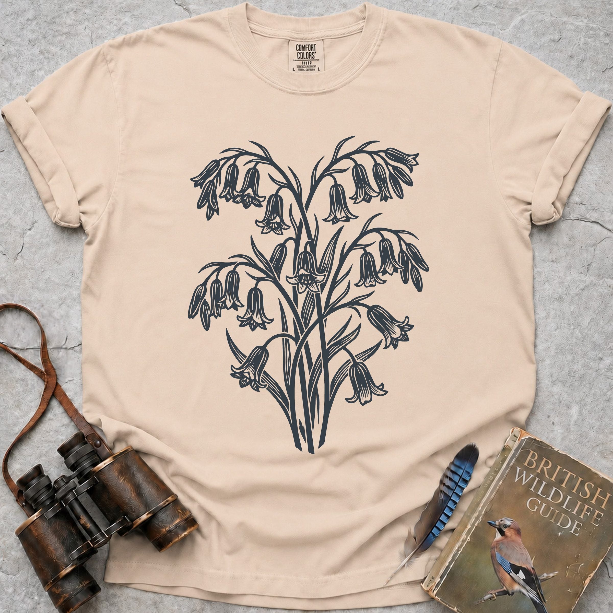 Ornate Bluebells T-Shirt — ivory