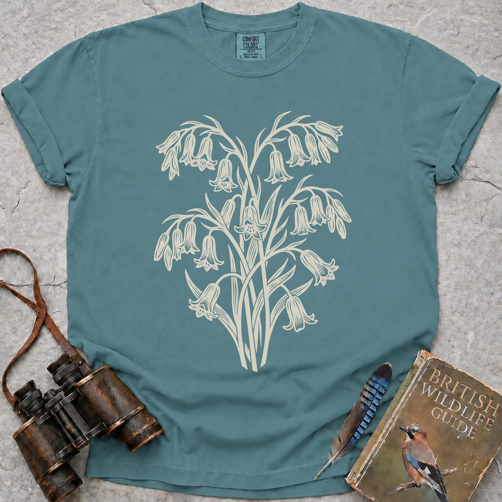 Ornate Bluebells T-Shirt — seafoam
