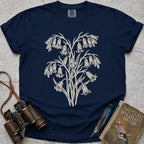 Ornate Bluebells T-Shirt — true navy