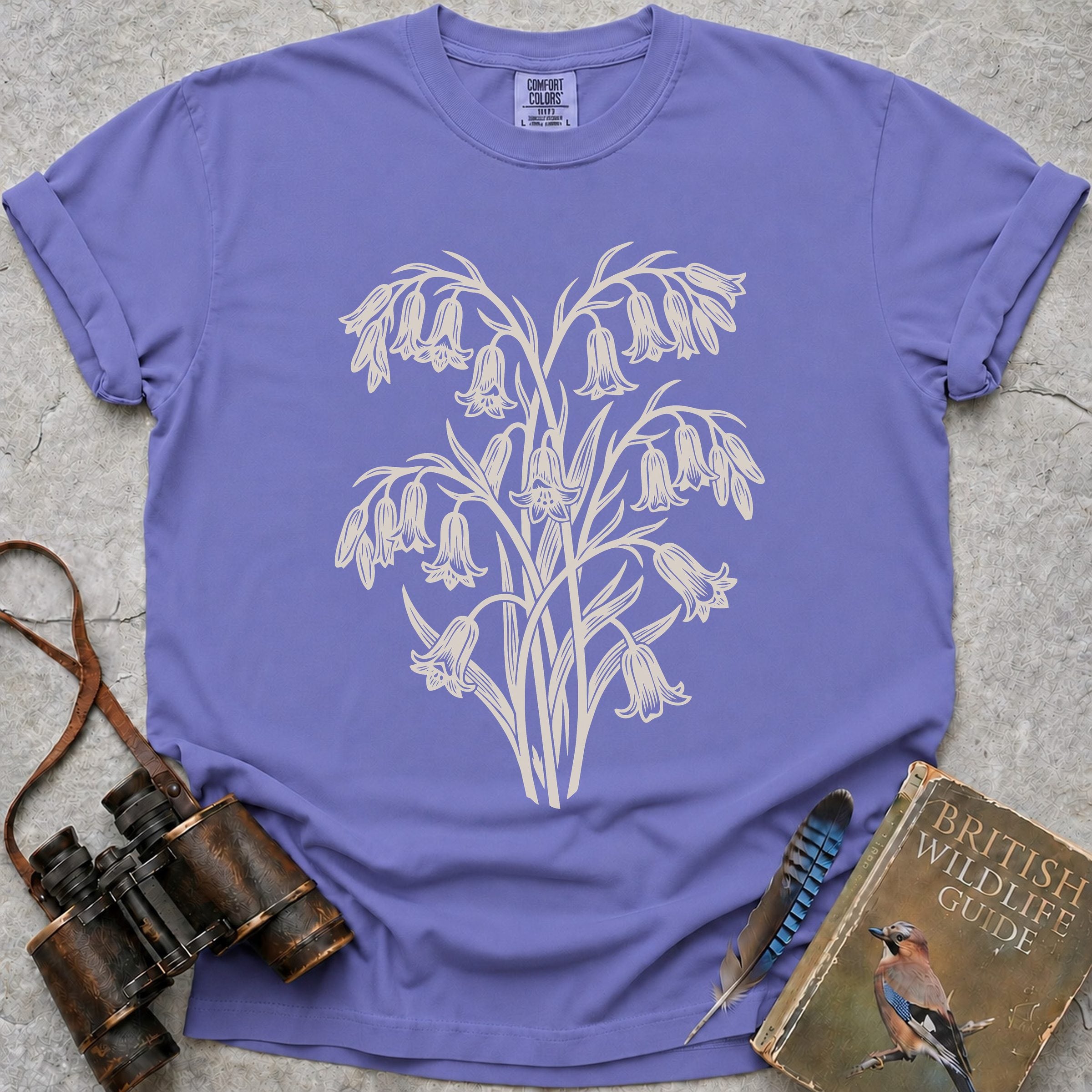 Ornate Bluebells T-Shirt — violet