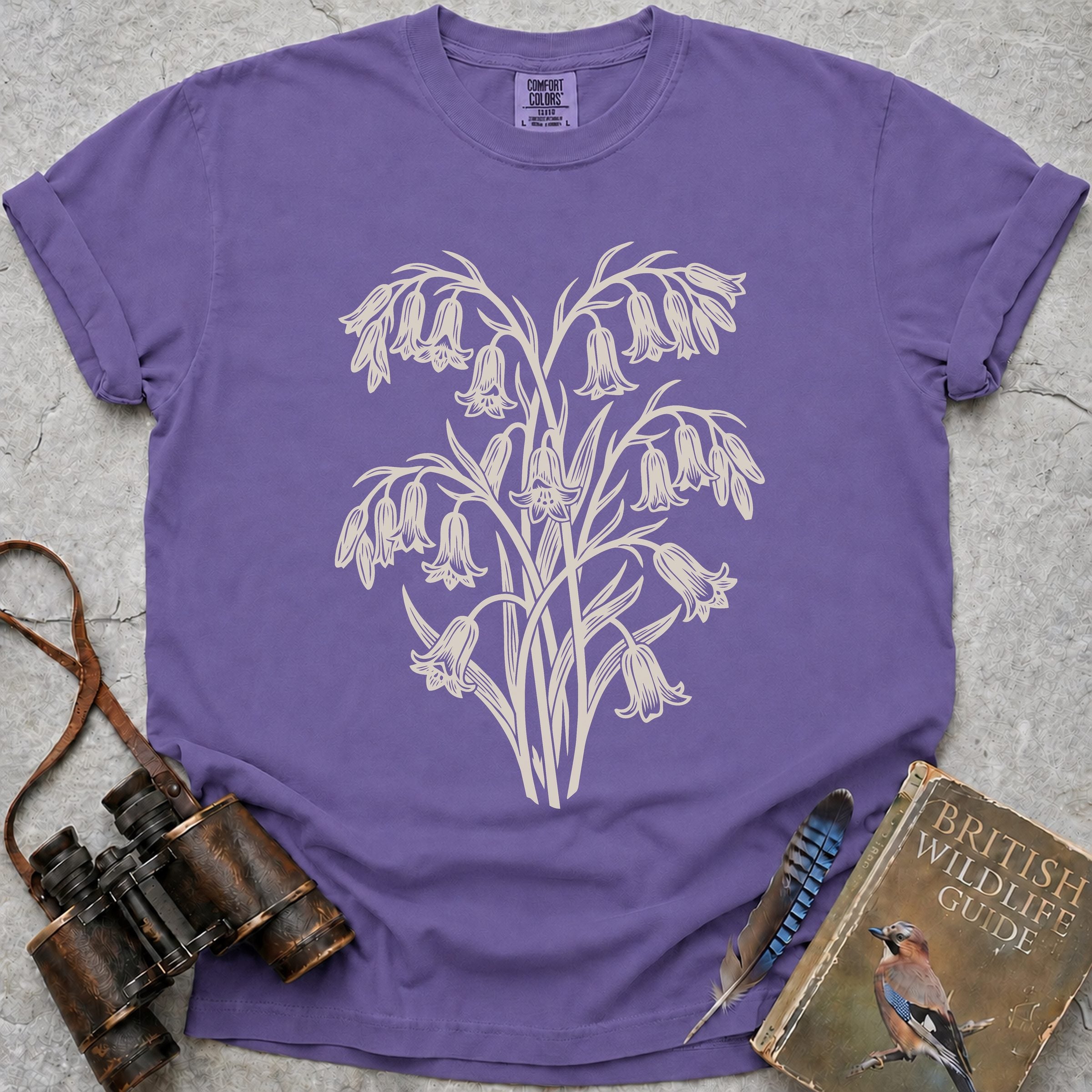 Ornate Bluebells T-Shirt — violet