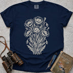 Ornate Poppies T-Shirt — true navy