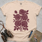 Ornate Roses T-Shirt — ivory