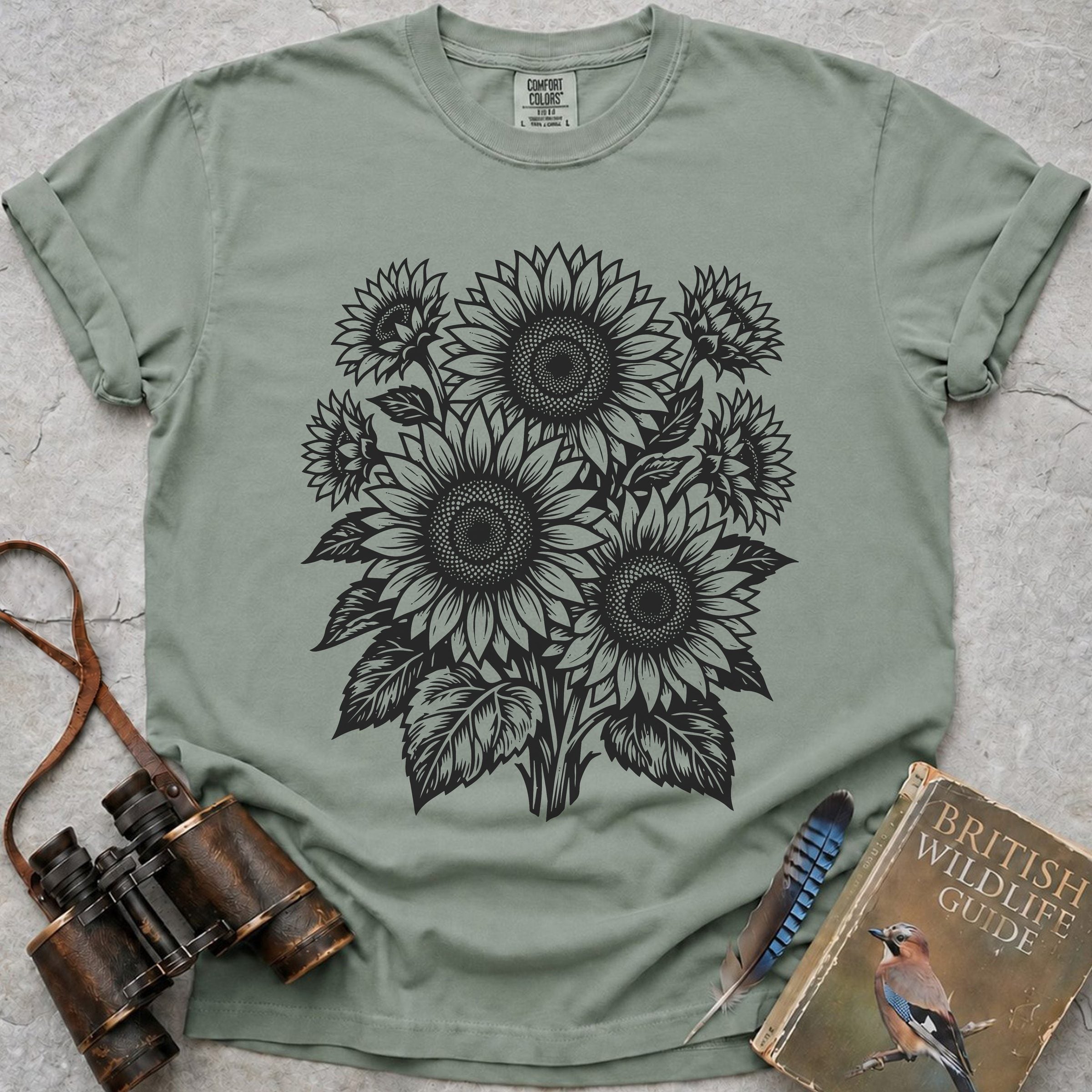 Ornate Sunflowers T-Shirt — bay