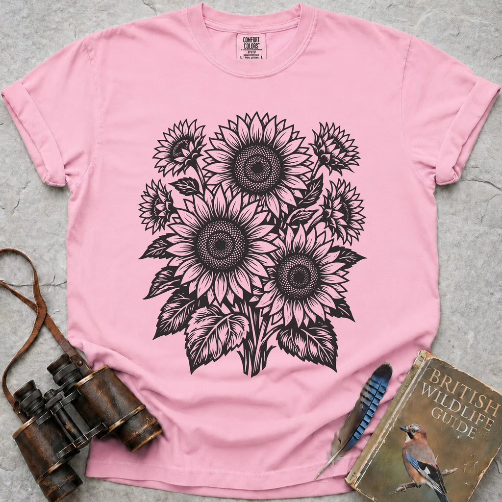 Ornate Sunflowers T-Shirt — blossom
