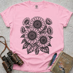 Ornate Sunflowers T-Shirt — blossom