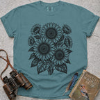 Ornate Sunflowers T-Shirt — seafoam