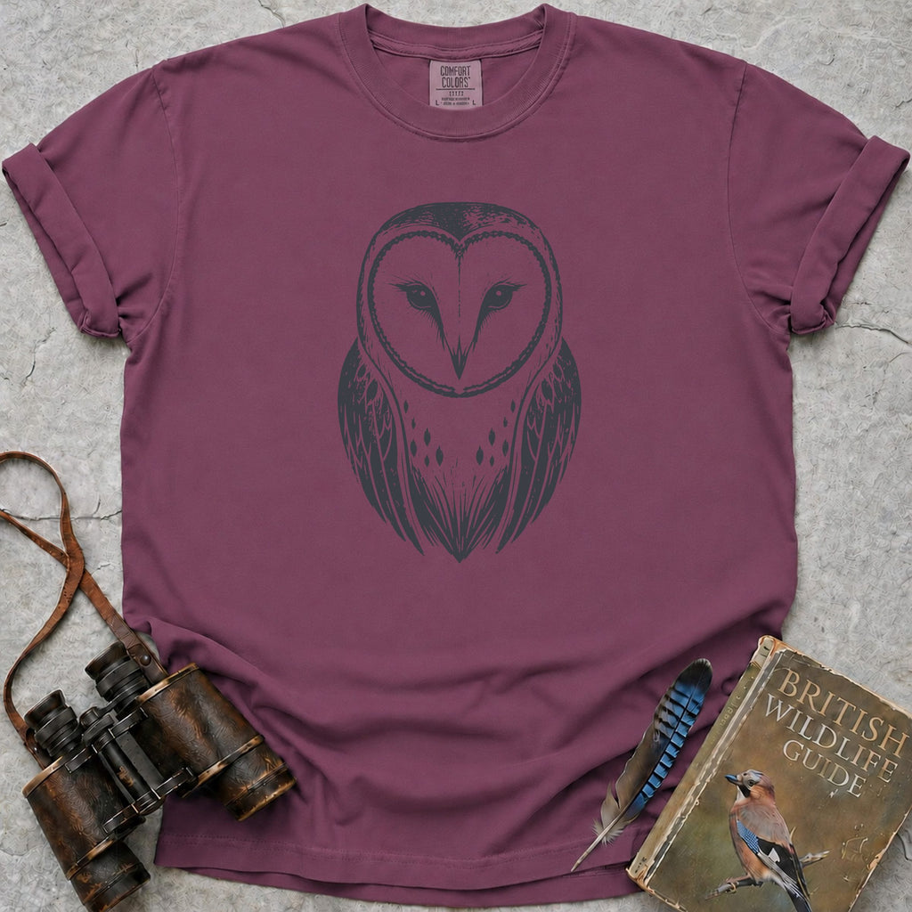 Owl Face T-Shirt — berry