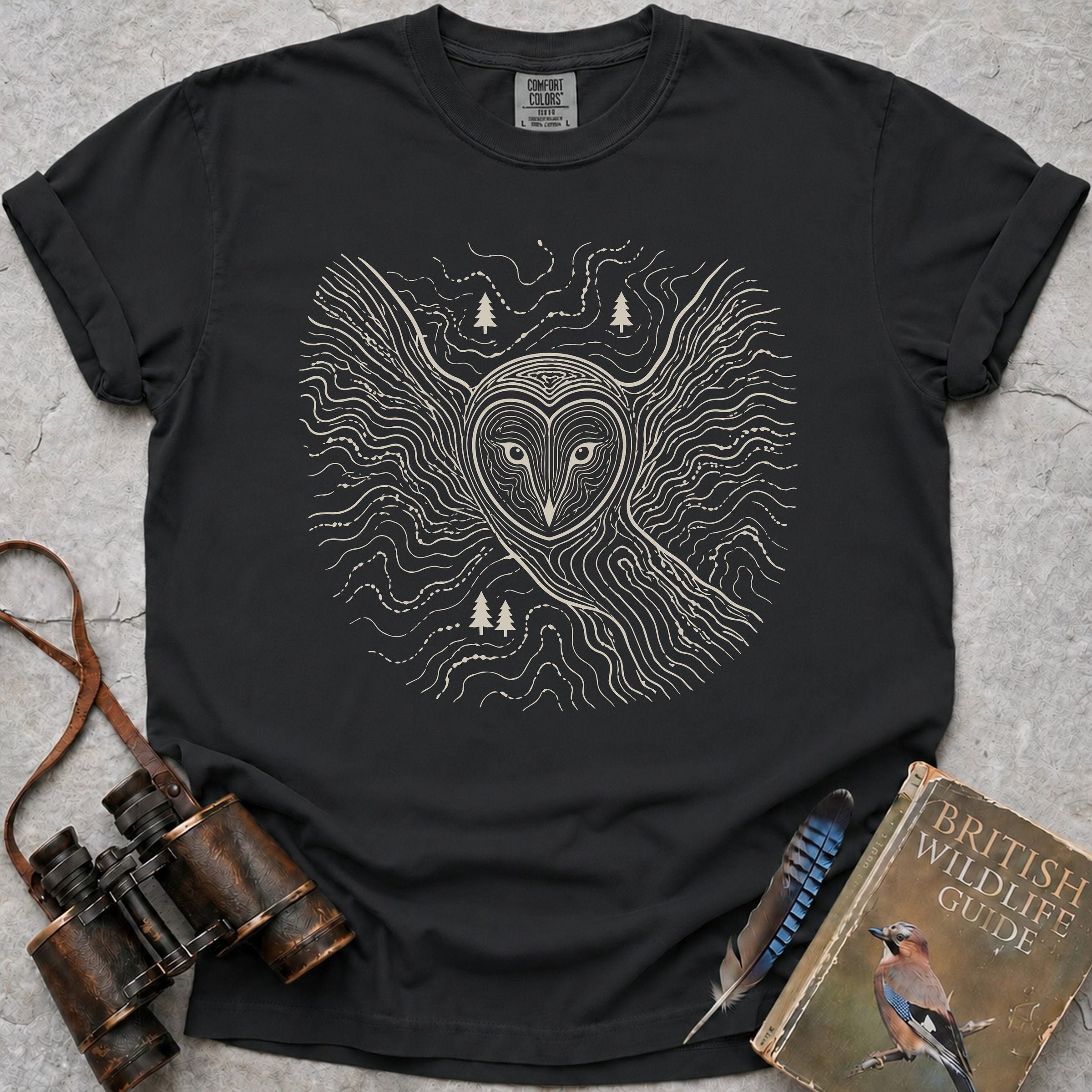 Owl in the Oak T-Shirt — black